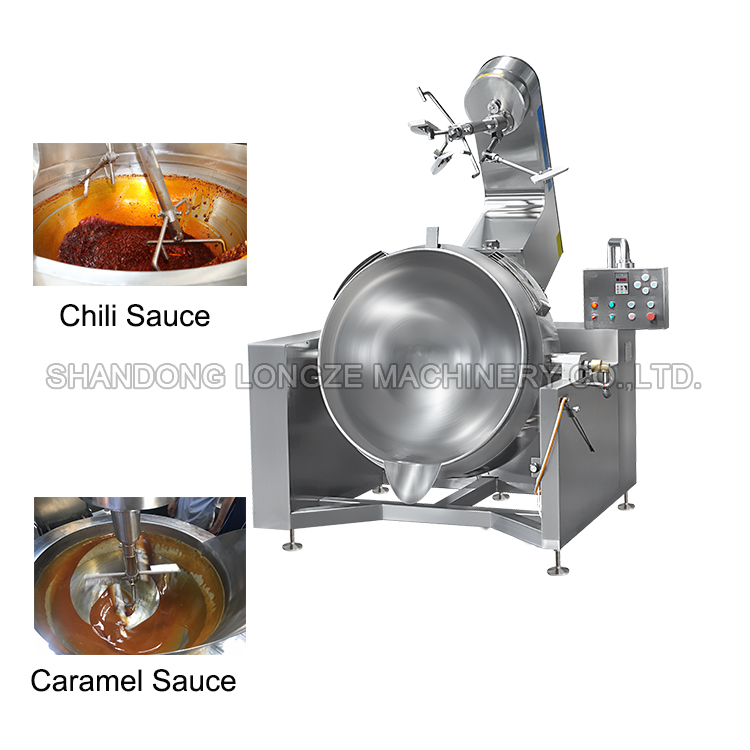 Steam Heated Chilli Sauce Cooking Mixer Machine