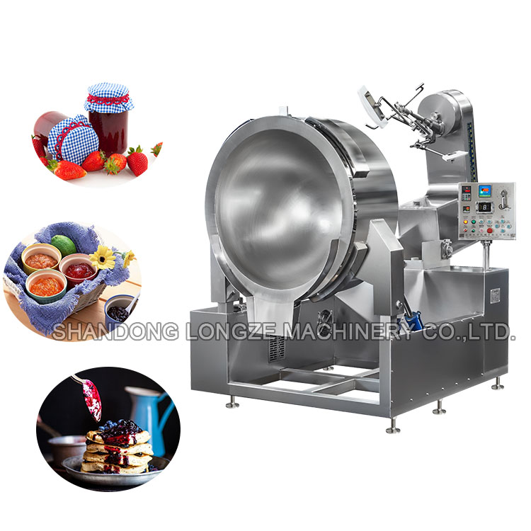 100-650L Tilting Food Cooker Gas Steam Jacketed Kettle With Mixer/Kettle Fruit Jam Cooking Equipment