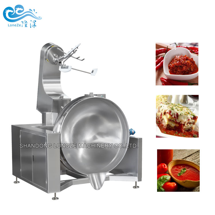 Steam Heated Titable Food Jacketed Kettle With Mixe