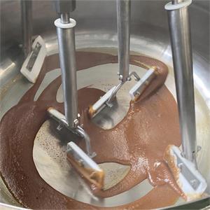 Caramel Food With Cooking Mixer Machine