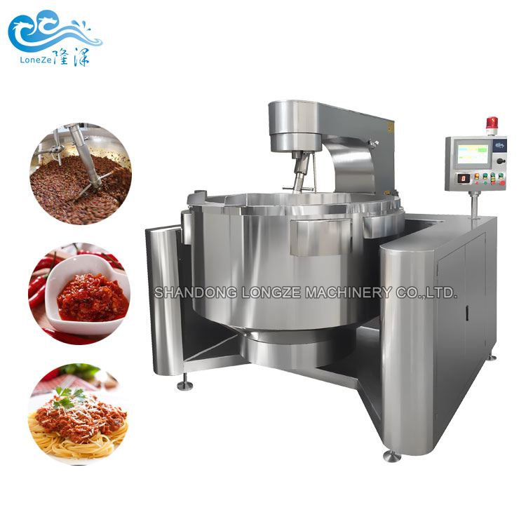 Electromagnetic Heating Meat Sauce Jacketed Kettle With Stirrer