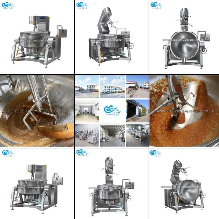 Industrial Cooking Jacketed Kettle Pot Mixer Machine With Planetary Mixing Agitator