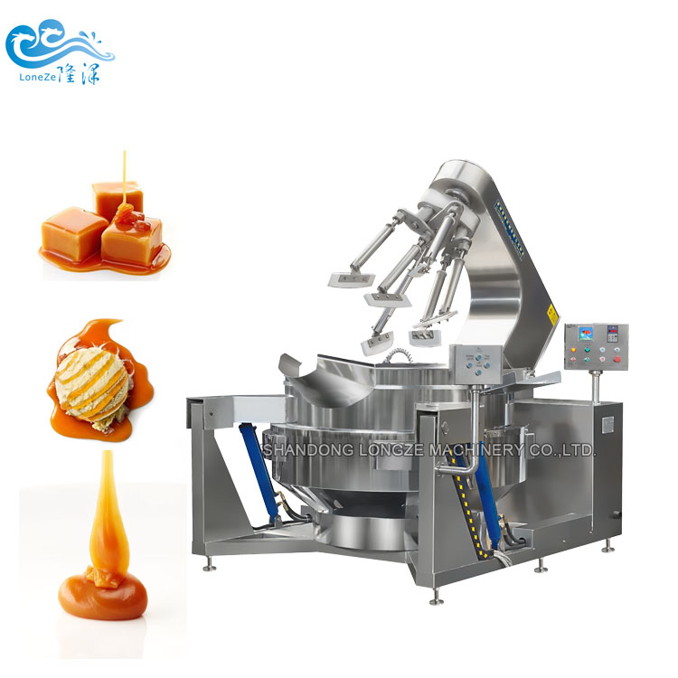 Industrial Gas Cooking Mixer Machine Making Caramel Sauce Video