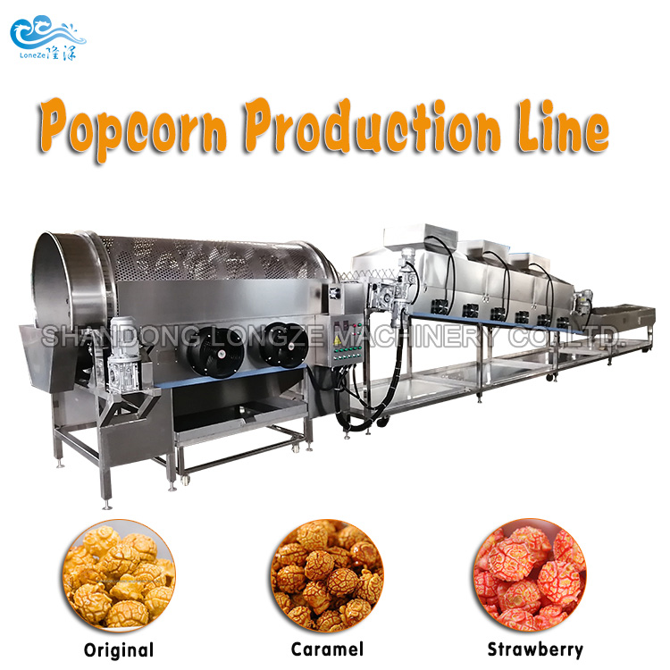LPG Popcorn Machine Automatic Popcorn Production Line for Multiple Use