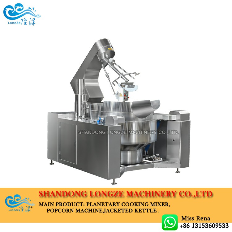 Longze gas heating industrial cooking mixers machine,gas chili sauce cooking mixers kettle