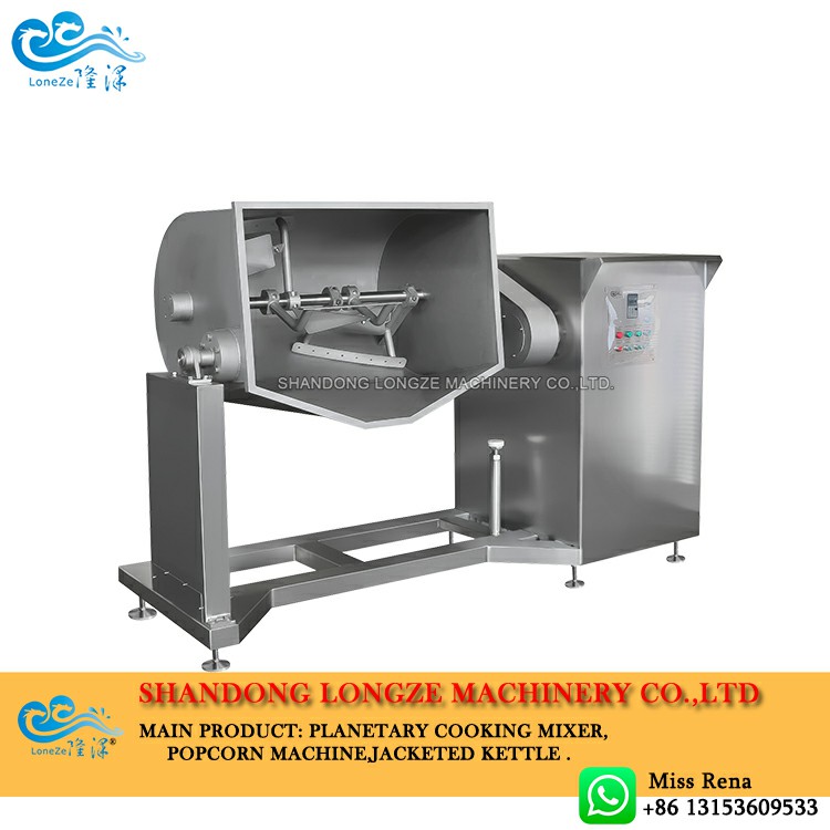 Big Capacity Steam Heating Vacuum Tilting Horizontal Cooking Pot with Mixer