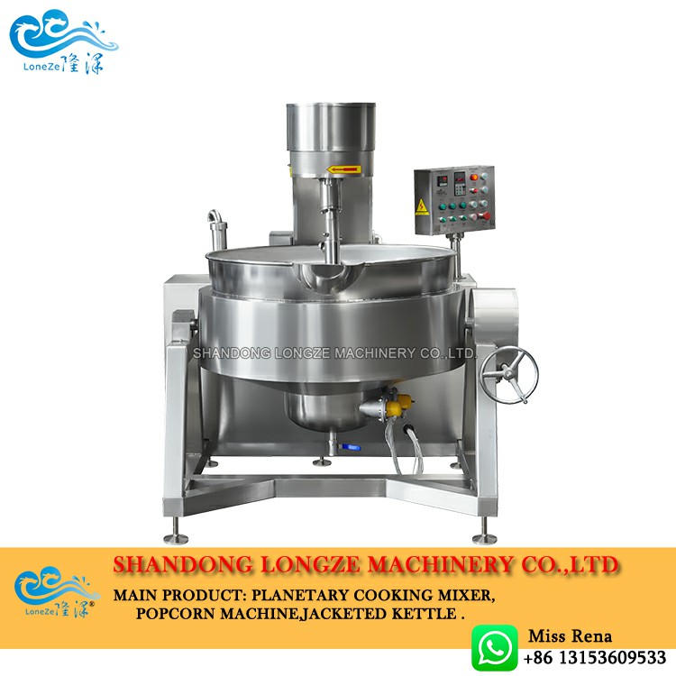 Electric heating industrial large cooking machine with mixer