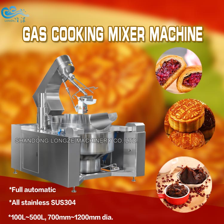 Gas Heating Mooncake Filling Cooking Mixer Machine