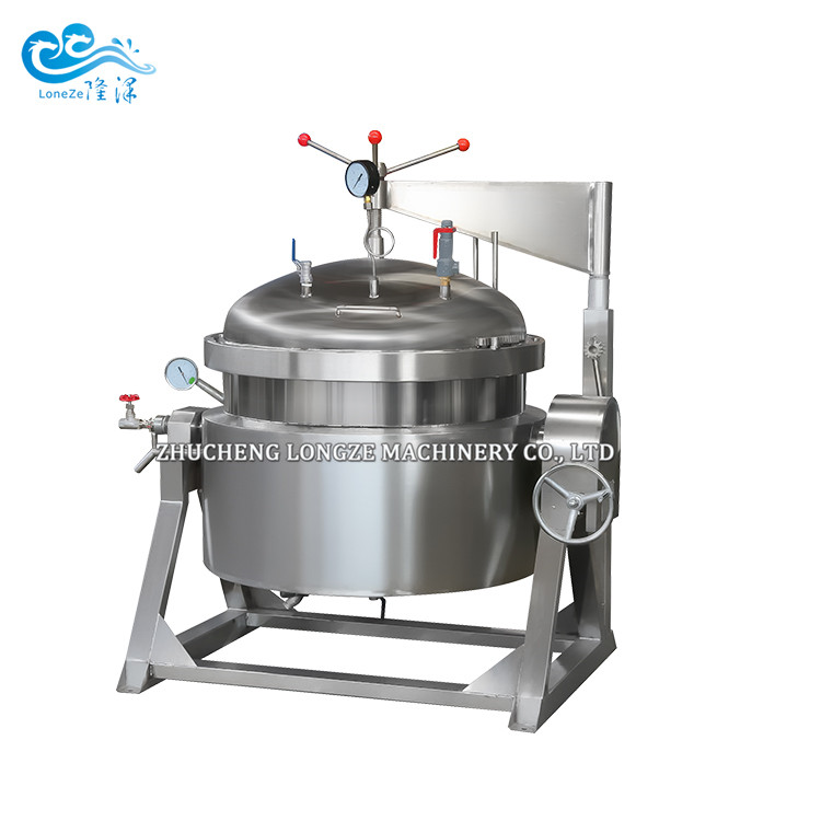 Big Capacity Industrial High Pressure Vacuum Cooking Pot For Cookig Hard Bone Soup Making Candied Fru