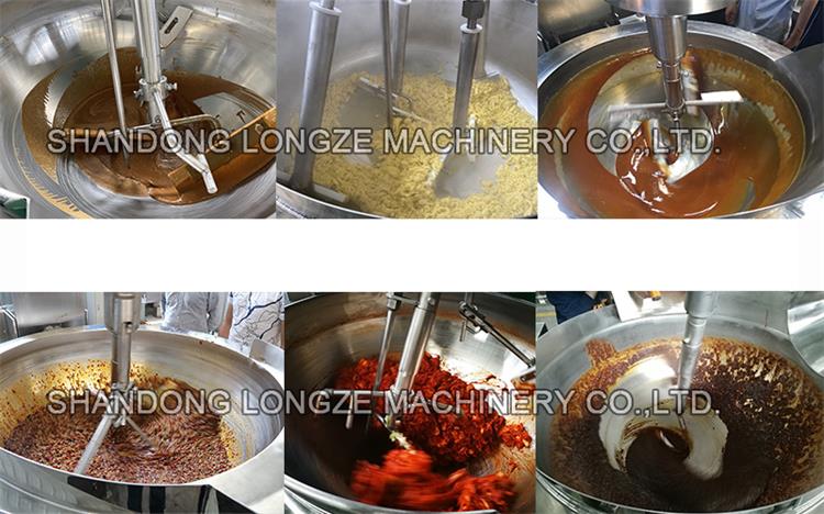 Fast Food Automatic Cooking Machine_Chili Sauce Tilting Stirring Cooking Mixer Machine