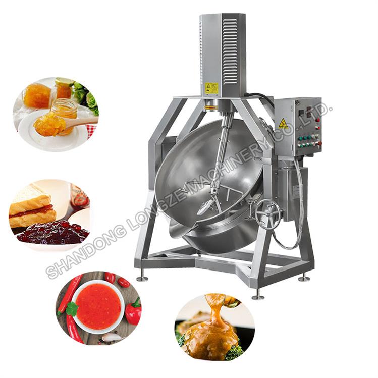 Longze Machinery-Industrial Chili Sauce Cooking Mixer Machine Can Fry 100kg In One Pot