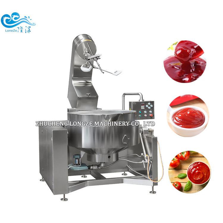 Food Grade Stainless Steel Tilting Jacketed Kettle Heating Mixing Industrial Cooking Mixer