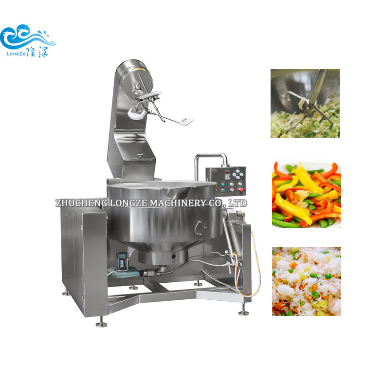 . Gas Fired Commercial Food Cooking Mixer Machine 200l Capacity Price With Stirring