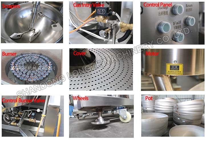 Gas Industrial Automatic Cooking Mixer For Caramel