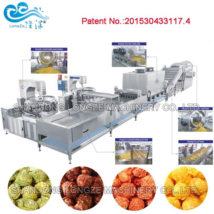 Popcorn processing line,popcorn production line