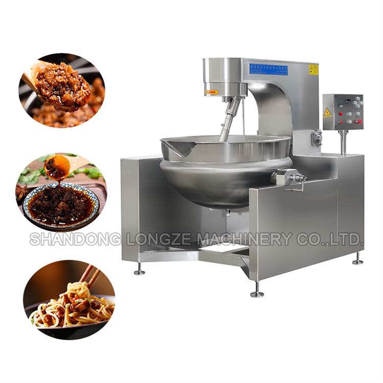 Cooker Machine With Mixer For Industrial Food Production